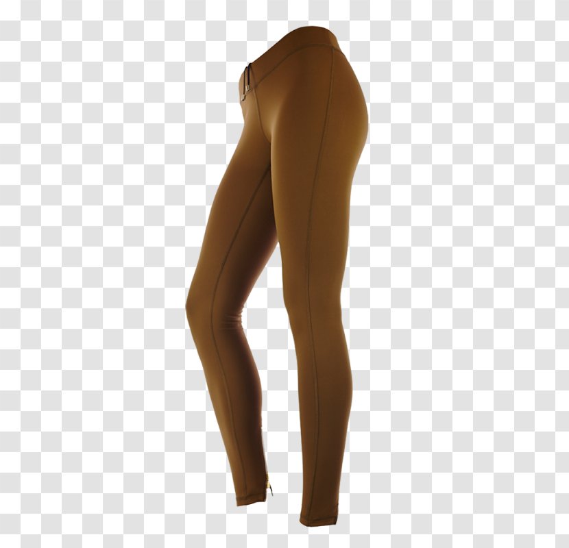 Waist Leggings - Heart - Camel Transparent PNG