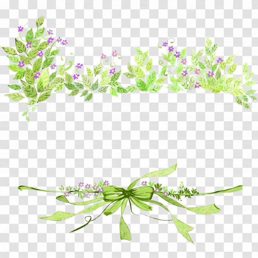 Simple Greeting Card Ribbon Flowers - Google Images - Green Transparent PNG