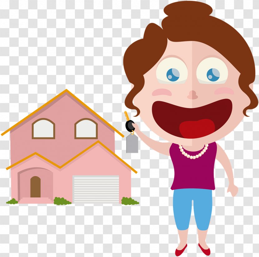 Cartoon Clip Art Cheek Child House - Play - Happy Transparent PNG