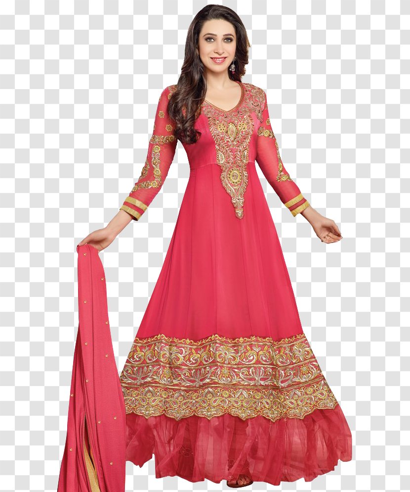 Anarkali Salwar Suit Party Dress Georgette - Pink Transparent PNG