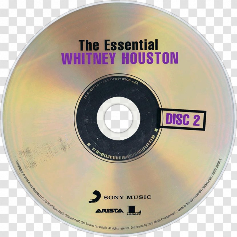 Compact Disc The Essential Whitney Houston Album - Silhouette Transparent PNG