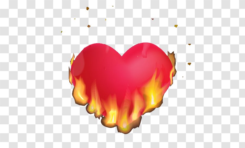 Heart Combustion Flame - Burning Transparent PNG