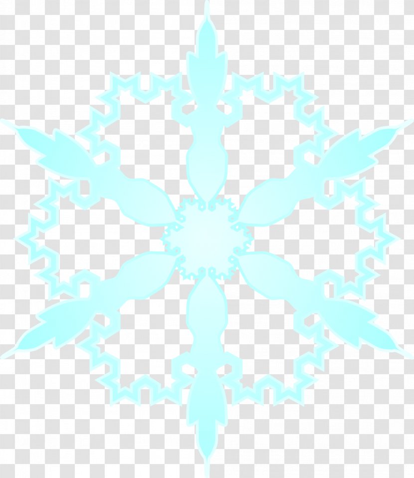 Blue Aqua Turquoise Teal Azure - Mathematics - Snowflakes Transparent PNG