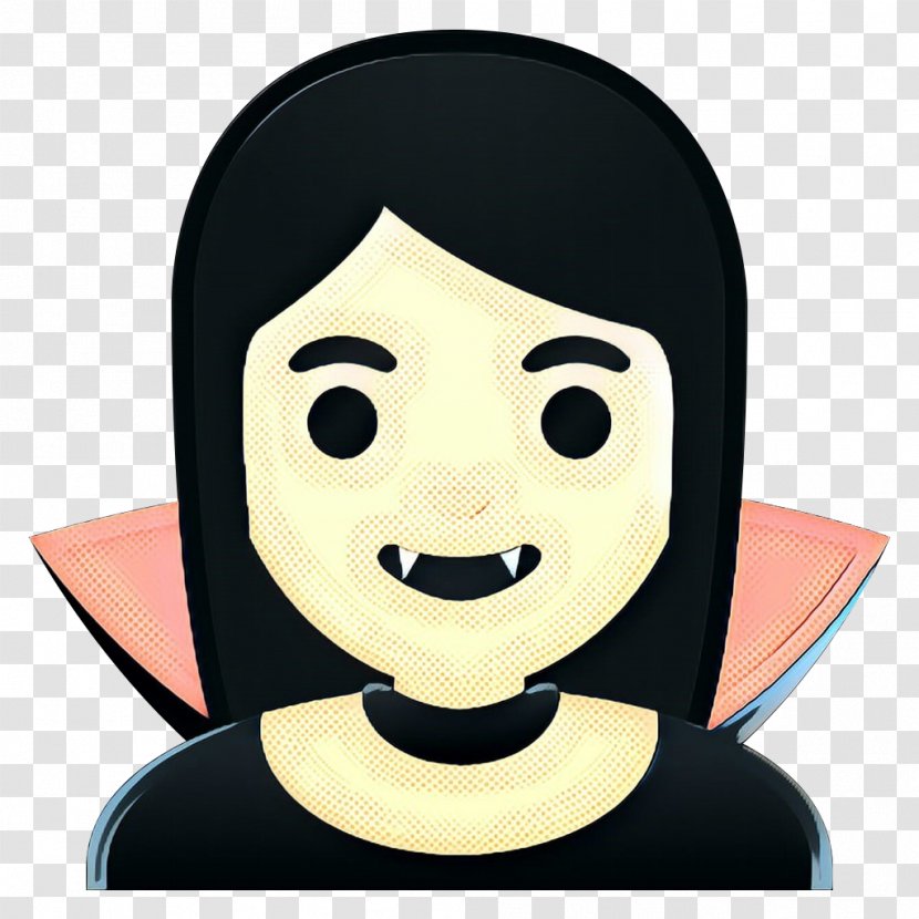 Smiley Face - Painting - Animation Black Hair Transparent PNG