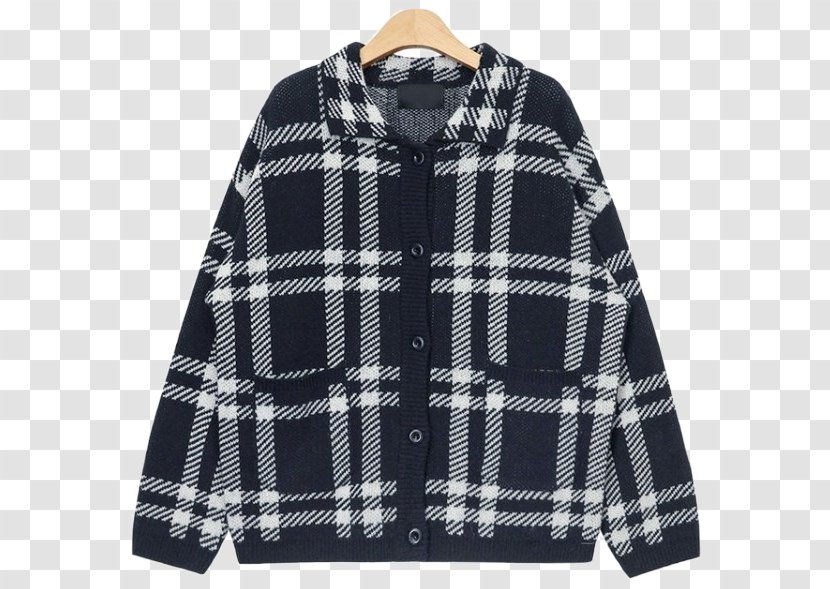Merino Cardigan Tartan Sleeve Cashmere Wool - Jacket Transparent PNG