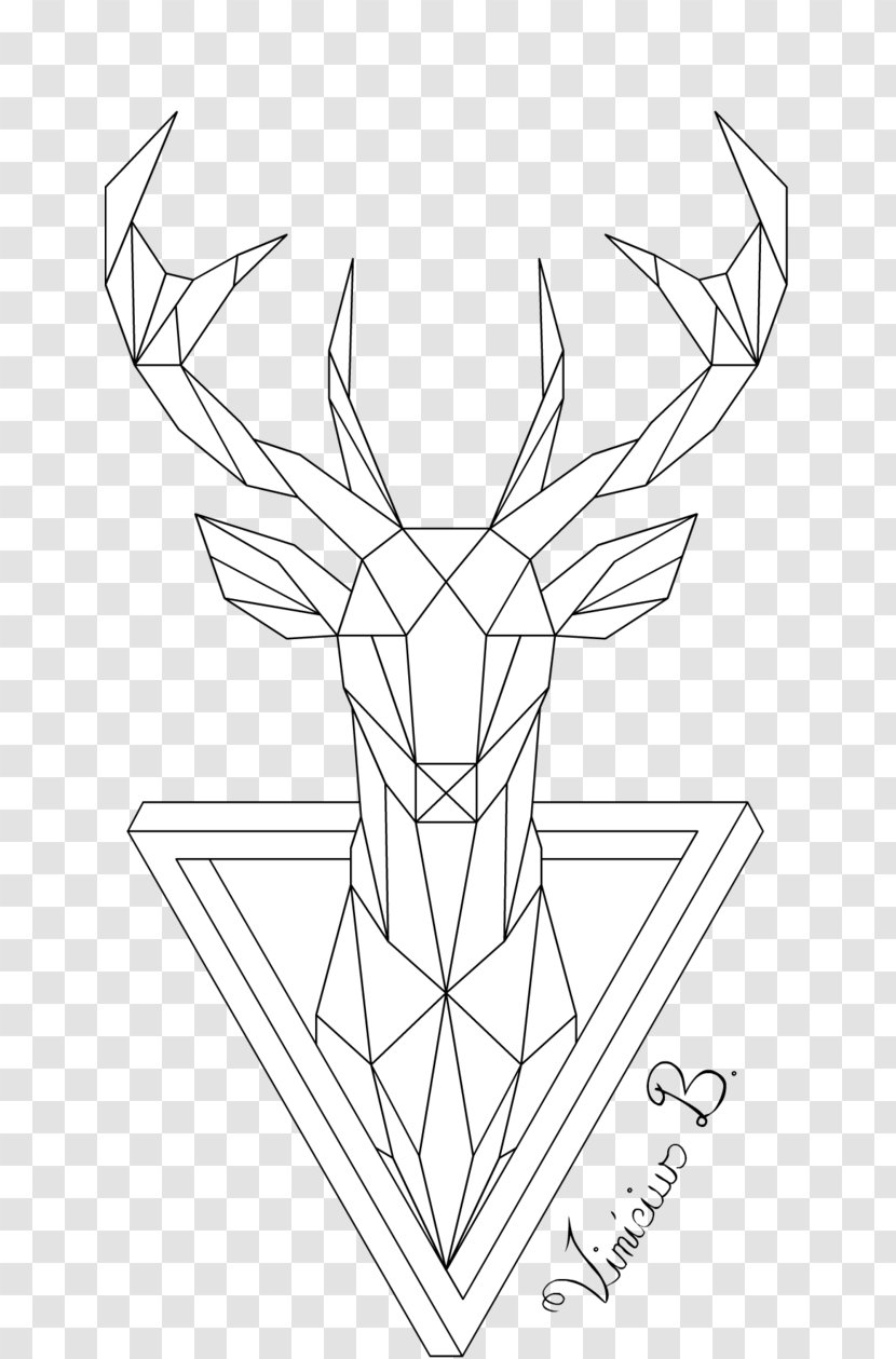 Deer Geometry Drawing Line Art - Geometric Transparent PNG