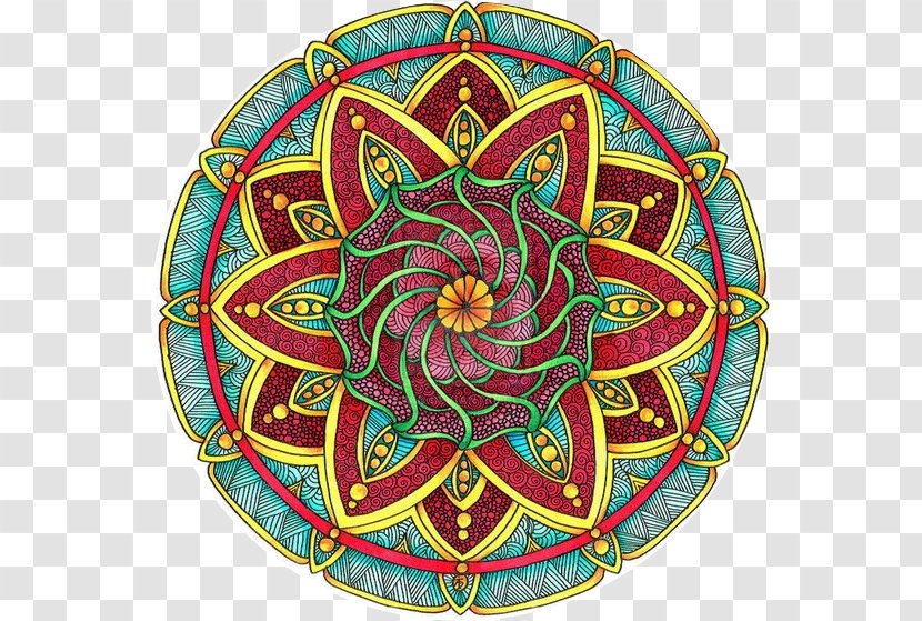 Floral Circle - Mandala - Design Kaleidoscope Transparent PNG
