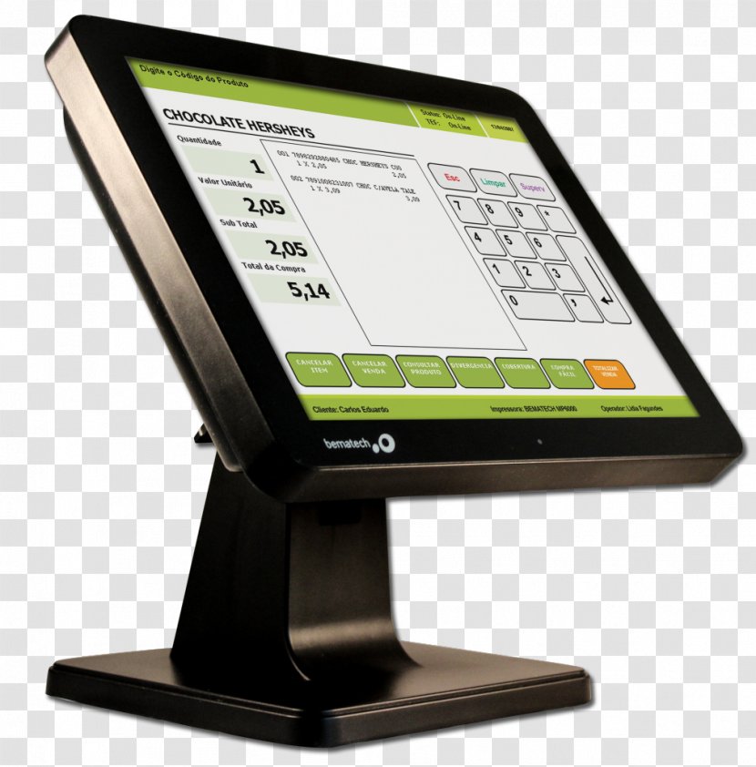 Computer Monitors Touchscreen Point Of Sale All-in-One Terminal - Display Device Transparent PNG