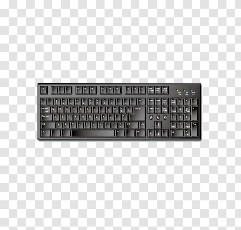 Computer Keyboard Download - Component - Exquisite Black Mechanical Transparent PNG