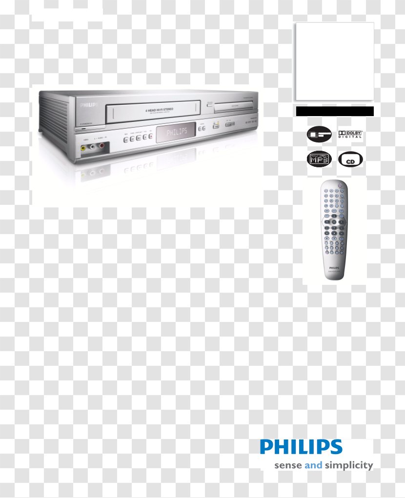 Electronics VCR/DVD Combo Philips Television Unit - Vcrdvd - Dvd Transparent PNG