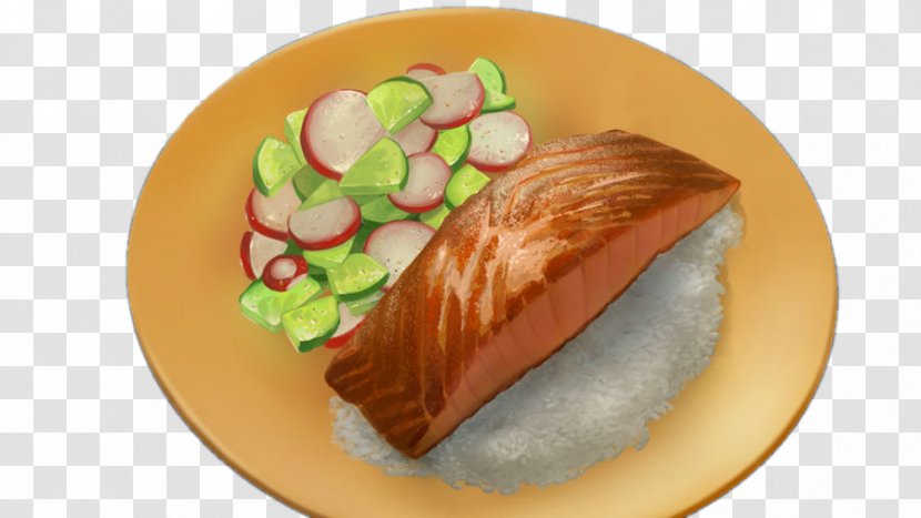 Sashimi Sushi Onigiri Smoked Salmon Rice - Creative Pull And For Free Transparent PNG