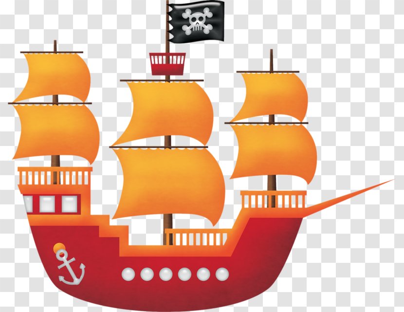 Piracy Drawing Navio Pirata Clip Art - Dessin Animxe9 - Cartoon Pirate Ship Transparent PNG