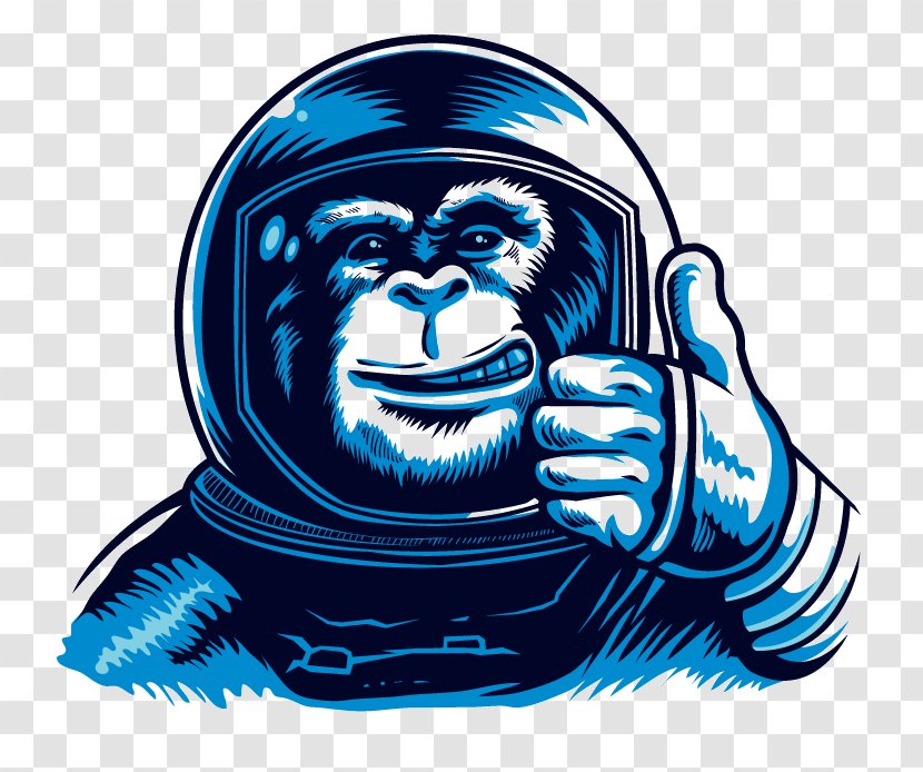 Chimpanzee Monkeys And Apes In Space Astronaut Suit - Mammal - Monkey Transparent PNG