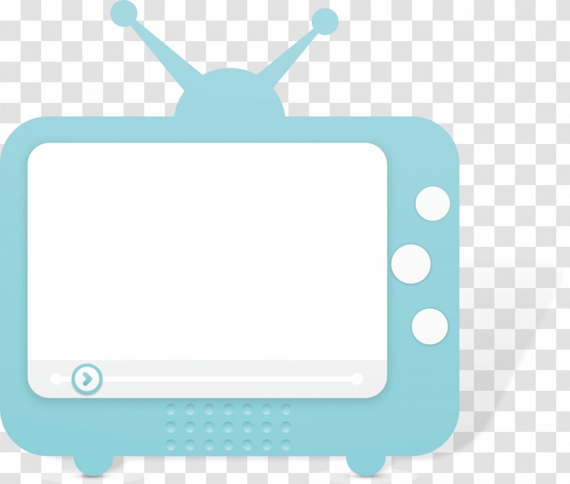 Picture Frame Blue Television Set - TV Box Transparent PNG