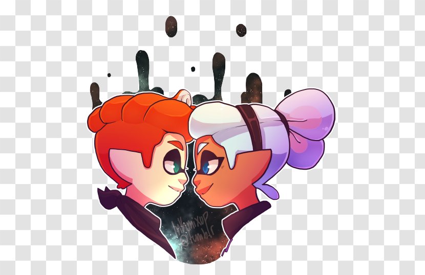 Splatoon Nintendo Drawing Fan Art - 2 Squids Transparent PNG