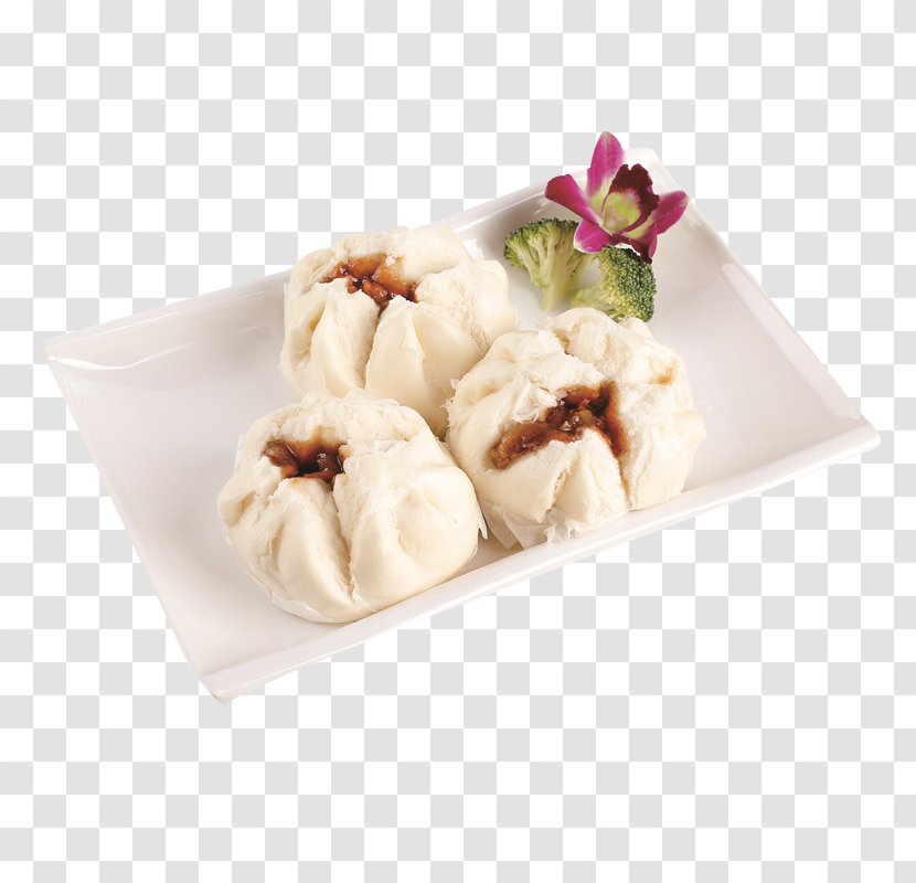 Baozi Cha Siu Bao Breakfast Nikuman Buuz - Pelmeni - The Fork In Plate Is Made Of Material Transparent PNG