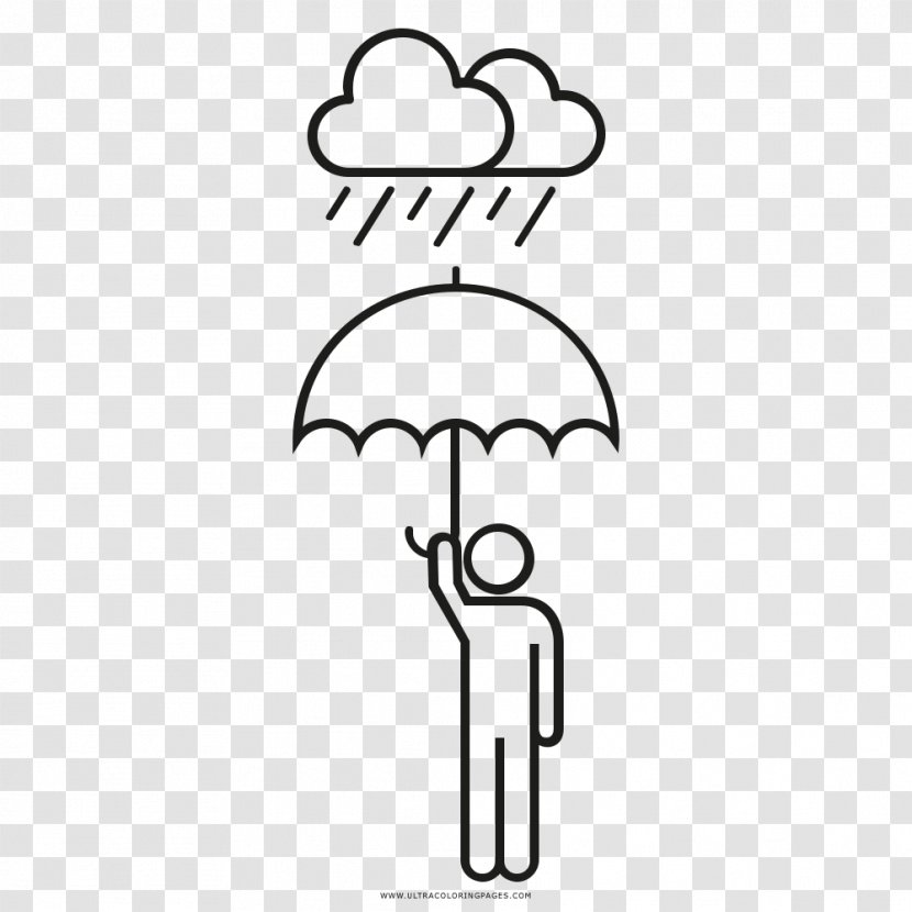 Black And White Drawing Coloring Book Umbrella Couple - Monochrome Photography Transparent PNG