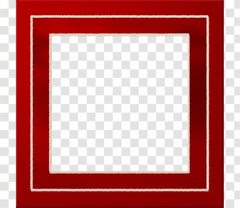 Square Text Picture Frame Area Pattern - Red Border Transparent PNG