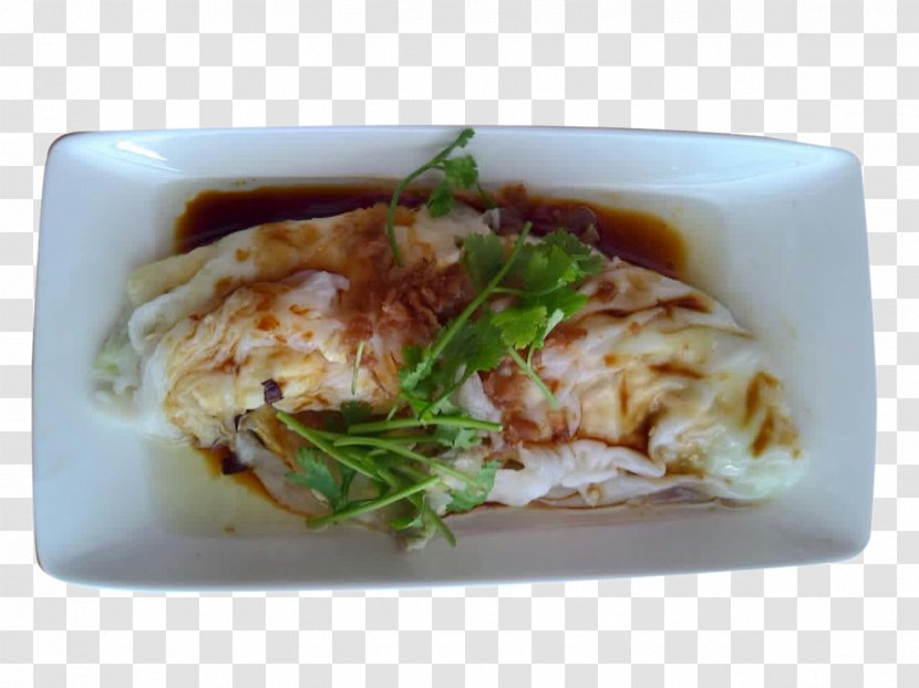 Rice Noodle Roll Fried Vegetarian Cuisine - Dish - Coriander Delicious Rolls Transparent PNG