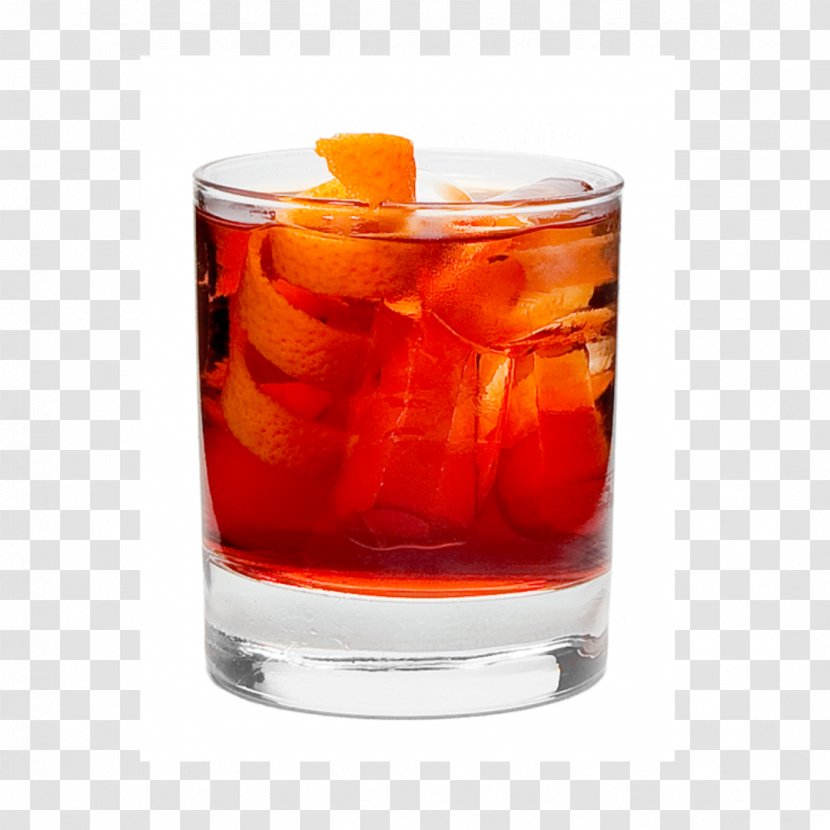 Negroni Cocktail Garnish Sea Breeze Old Fashioned - Alcoholic Drink Transparent PNG
