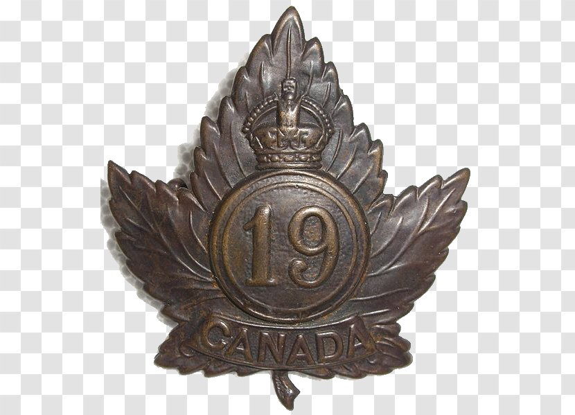 First World War 19th Battalion (Central Ontario), CEF The Queen's Own Rifles Of Canada Canadian Expeditionary Force - Brass - Army Transparent PNG