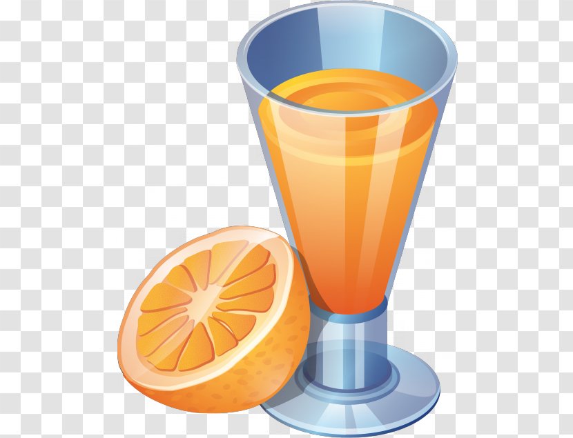 Orange Juice Drink - Wine Glass - Painted Transparent PNG