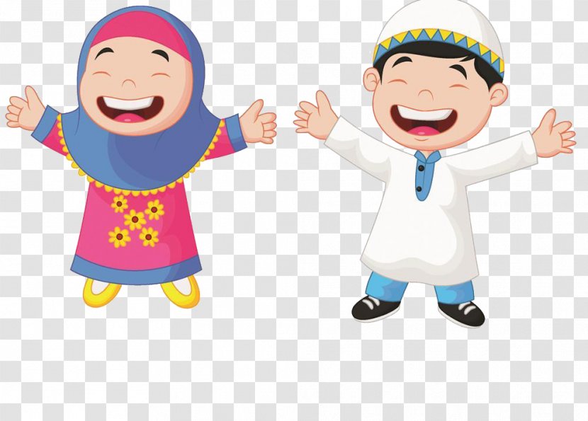 Muslim Cartoon Child Illustration - Frame - Students Transparent PNG