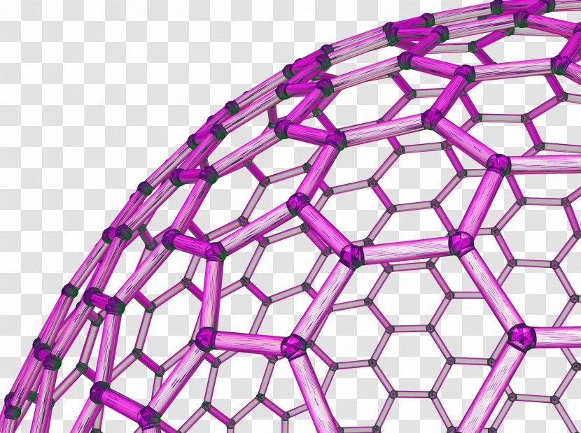 Buckminsterfullerene Molecule Drawing Illustration - Biomolecule - Biomolecular Technology Transparent PNG