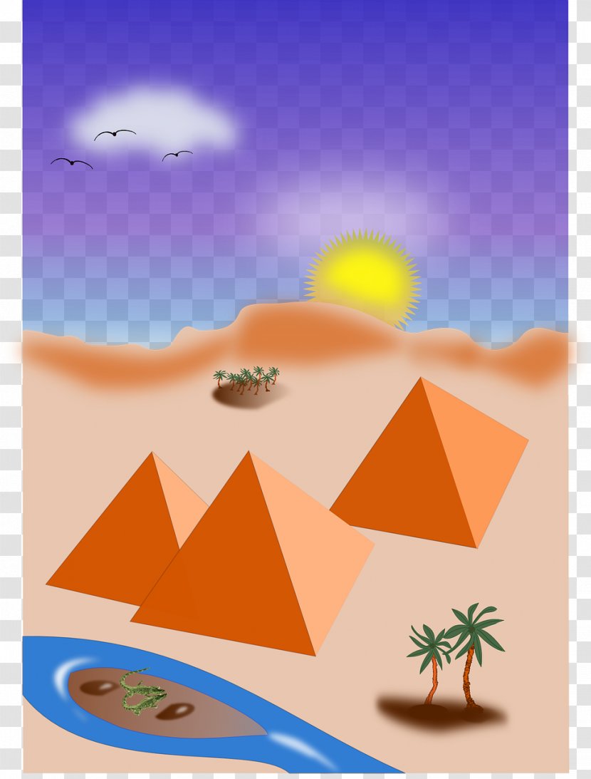 Egyptian Pyramids Ancient Egypt - Orange - Pyramid Transparent PNG