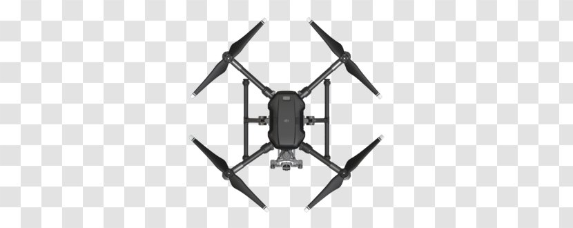 Mavic Pro Unmanned Aerial Vehicle DJI Matrice 200 M200 Quadcopter - Monochrome - Top Down Transparent PNG