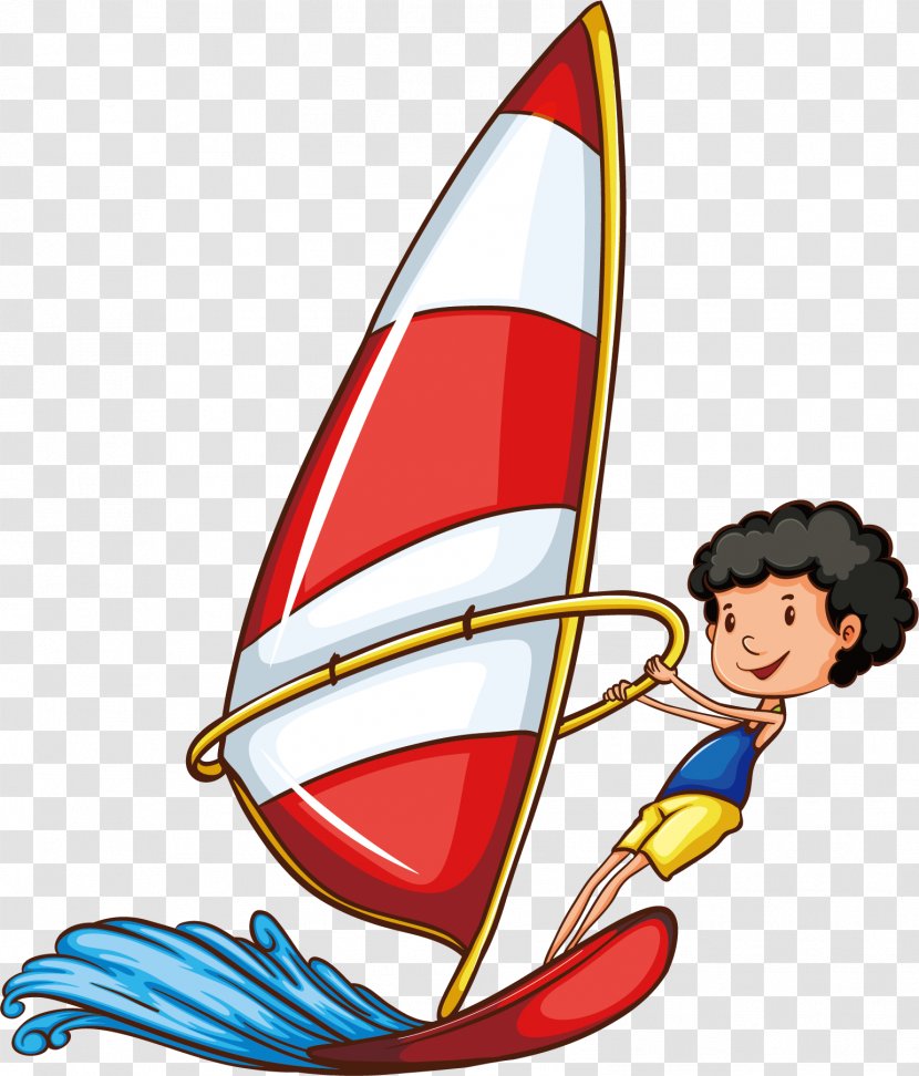 Sport Drawing Water Skiing Clip Art - Underwater Sailing Ship Transparent PNG