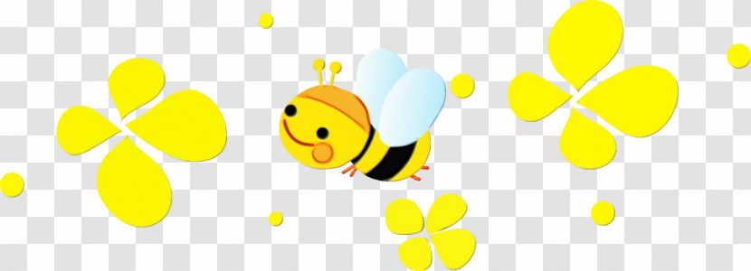 Honey Bee Insect Smiley Yellow Bees Transparent PNG