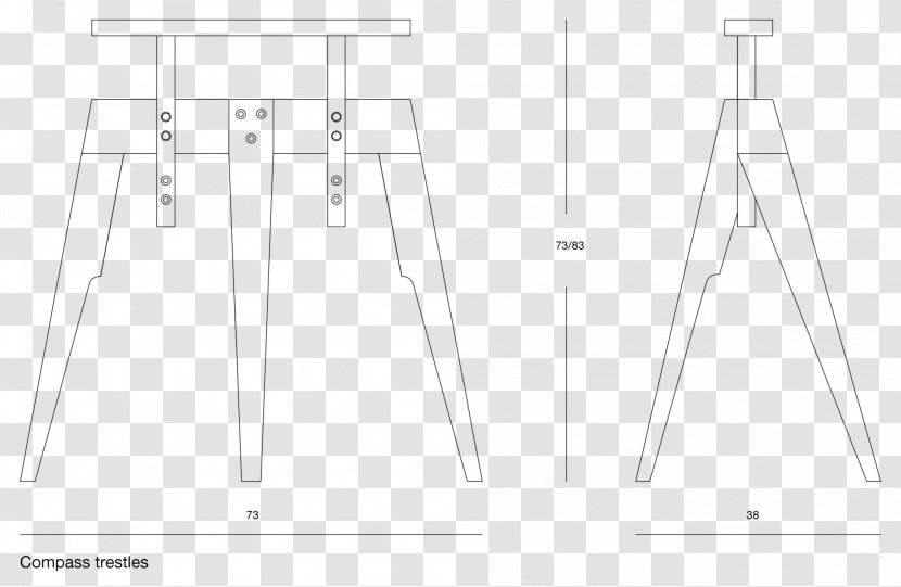 Drawing White Angle Easel - Structure Transparent PNG