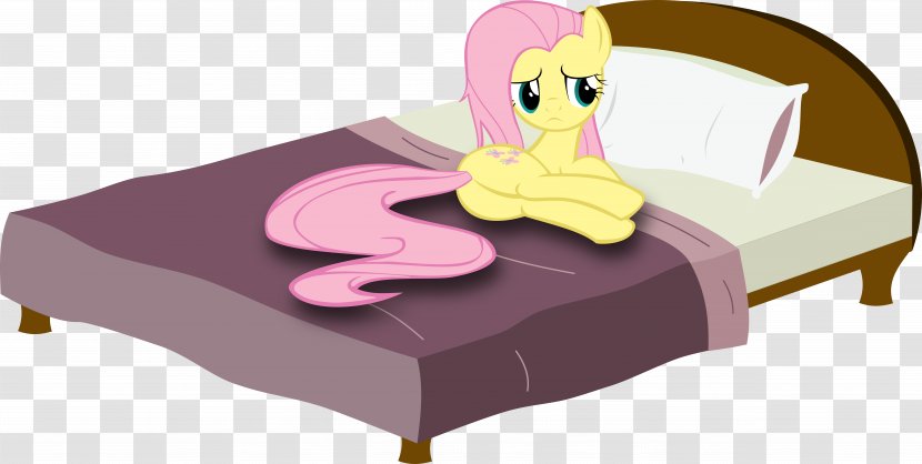 Fluttershy Pony Rarity YouTube Princess Luna - Silhouette - Bed Transparent PNG
