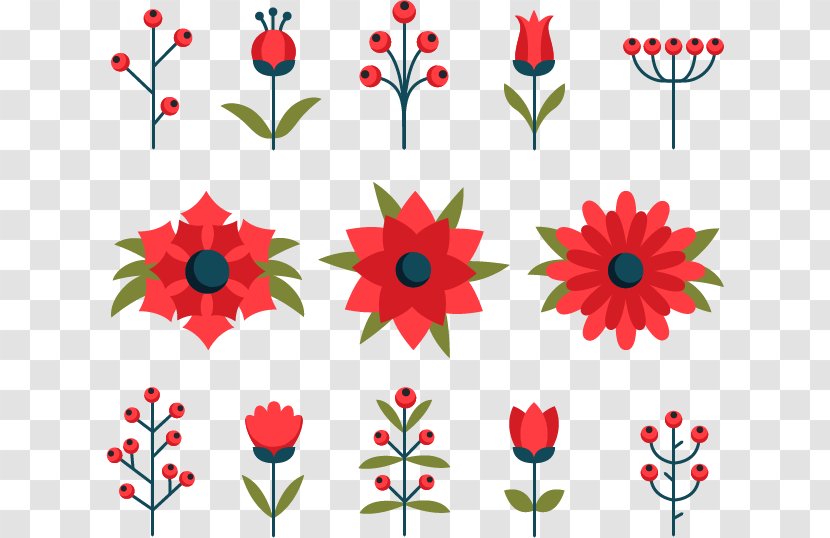 Floral Design Poinsettia Plant - Floristry - Red Winter Flowers Transparent PNG