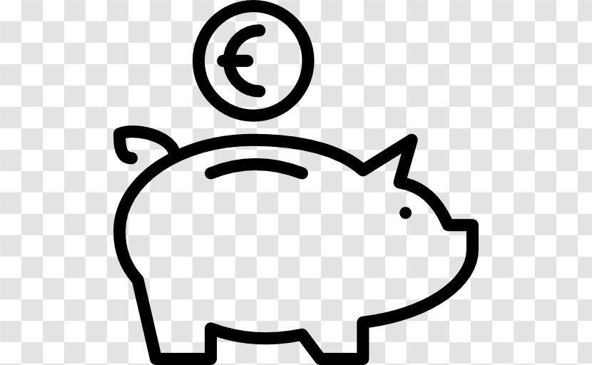 Piggy Bank Coin Money - Line Art Transparent PNG