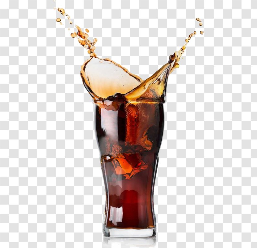 Fizzy Drinks Coca-Cola Rum And Coke Ice Cube - Cola - Coca Transparent PNG