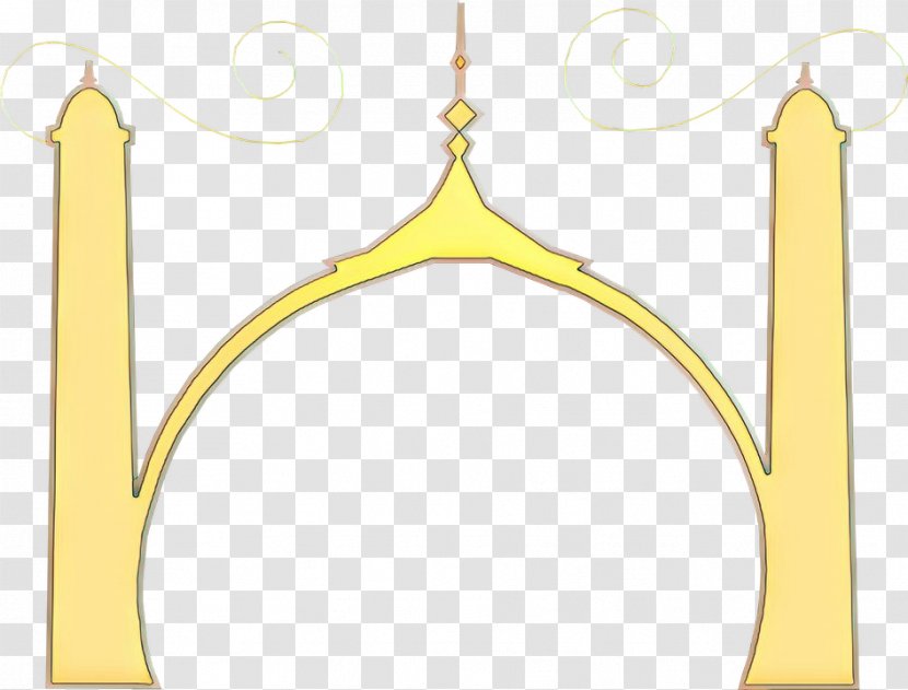 Yellow Arch Line Architecture Clip Art - Cartoon Transparent PNG