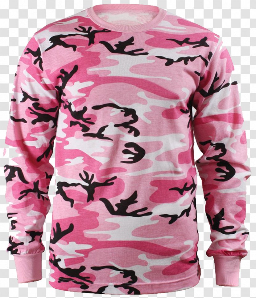 Long-sleeved T-shirt Military Camouflage - Clothing - Camo Transparent PNG