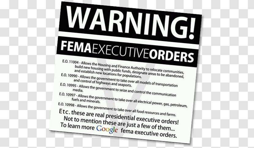 Decal Sticker Warning Label Plastic Sign - Executive Order Transparent PNG