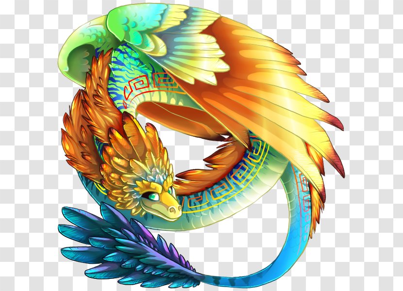Dragon Rainbow Serpent Winged Snake - Korean Illustration Transparent PNG