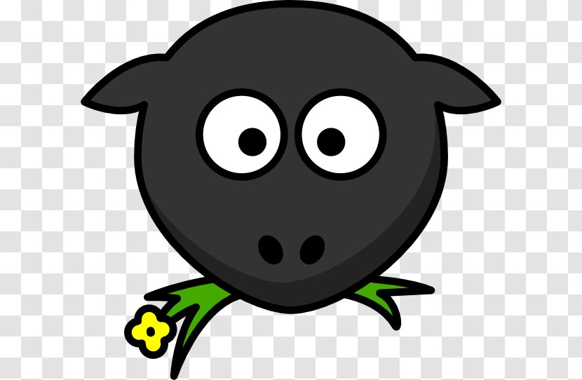 Sheep Cartoon Clip Art - Black - Sad Cliparts Transparent PNG