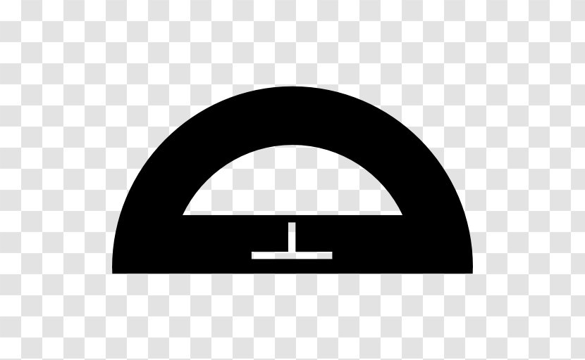 Semicircle Angle Shape Tool - Black And White - Semicircular Geometry Transparent PNG
