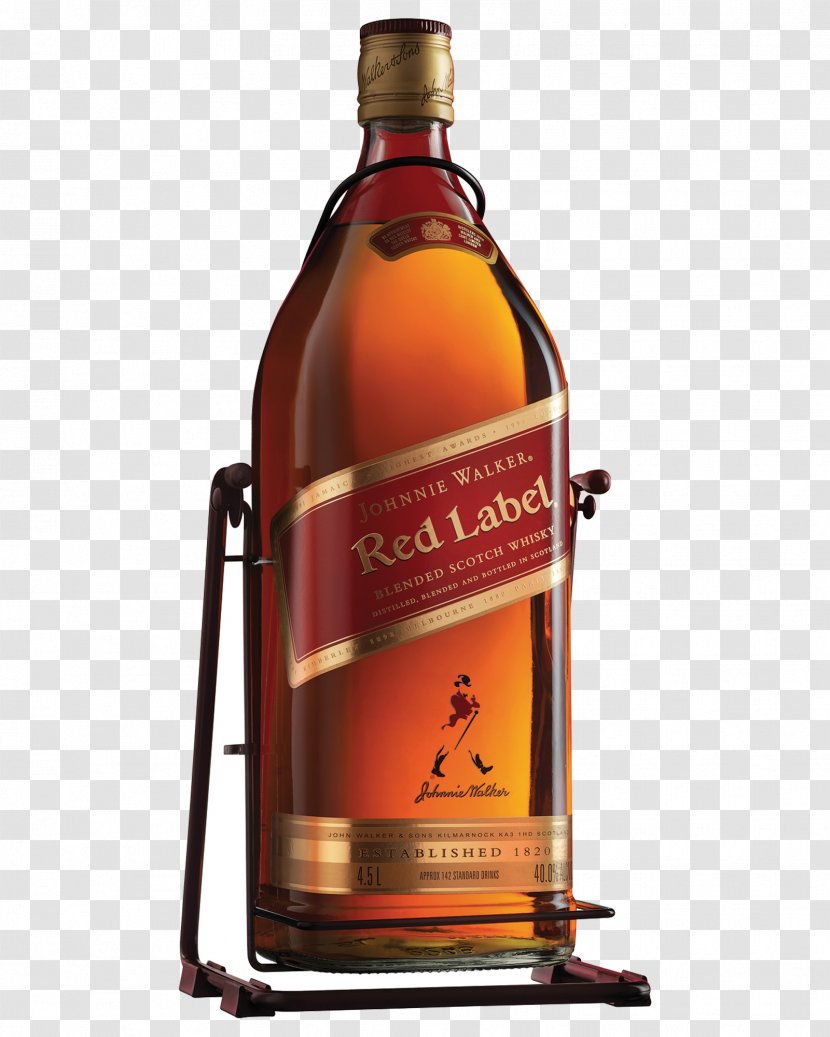 Blended Whiskey Scotch Whisky Johnnie Walker Wine - Glass Bottle Transparent PNG