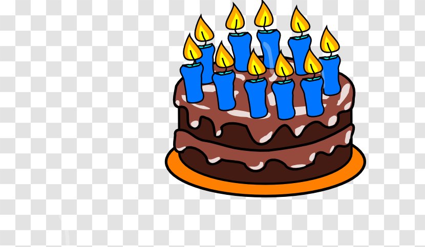 Chocolate Cake Clip Art Birthday Tart - Party - 9th Anniversary Celebration Transparent PNG