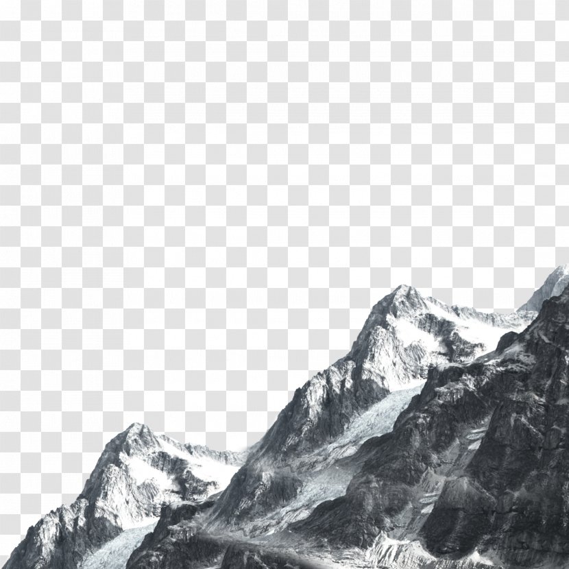 Poster Black And White - Advertising - Posters Decorative Mountains In The Background Transparent PNG