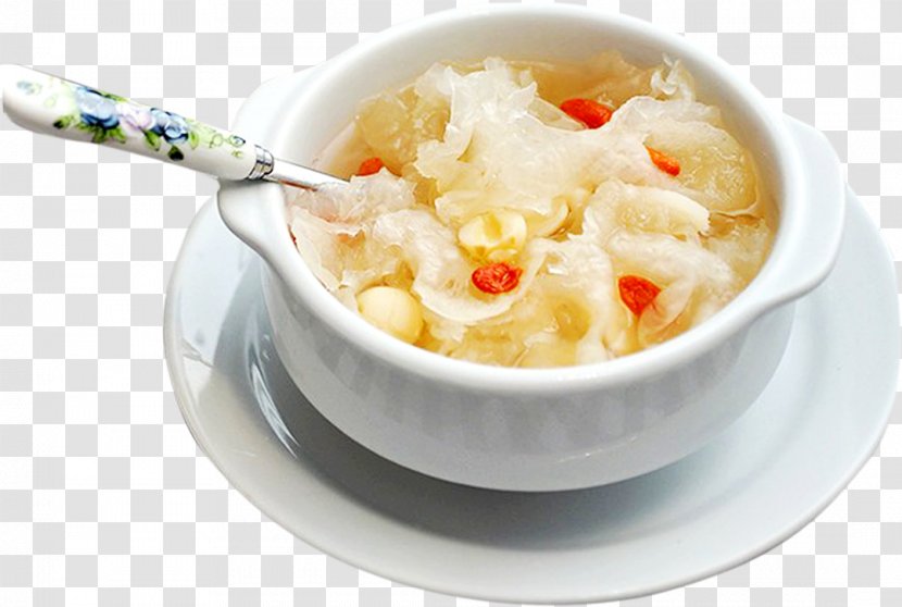 Chinese Cuisine Tong Sui Congee Tremella Fuciformis Recipe - Food - White Fungus Health Transparent PNG