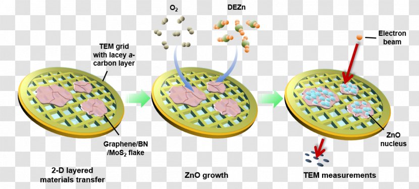 Transmission Electron Microscopy Graphene Two-dimensional Materials Molybdenum Disulfide Boron Nitride - Zinc Oxide - Material Transparent PNG