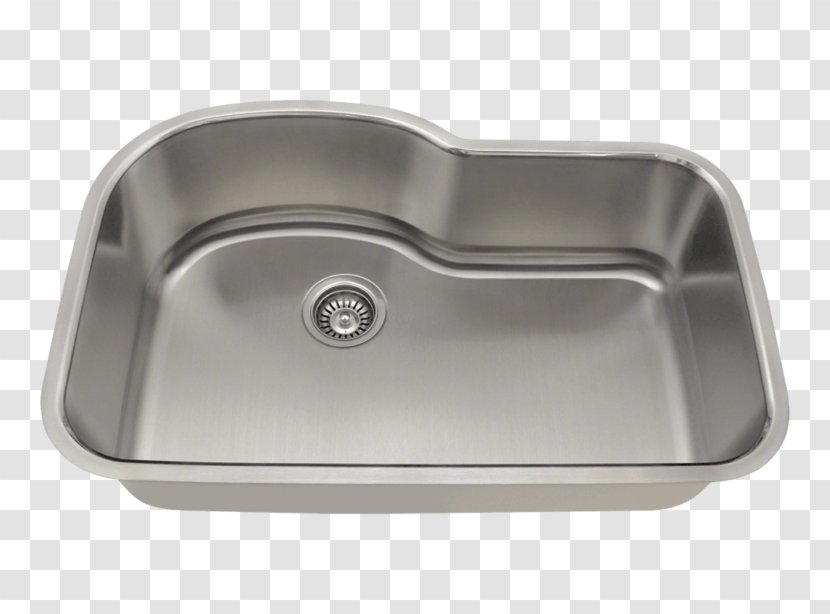 Kitchen Sink Stainless Steel Brushed Metal Transparent PNG