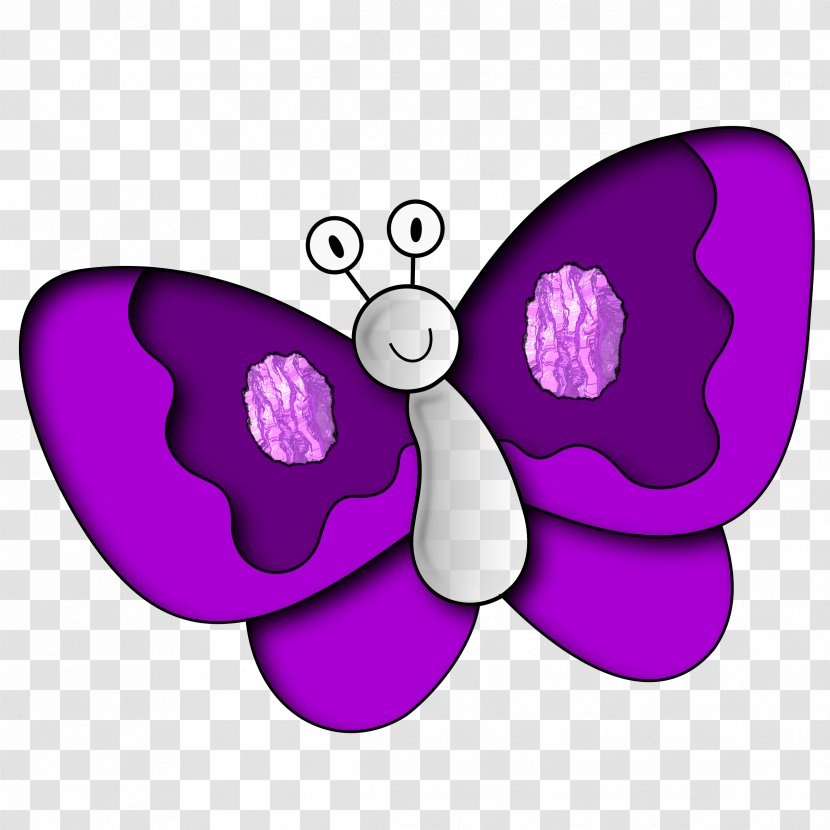 Butterfly Cartoon Purple Clip Art - Petal - Flower Transparent PNG